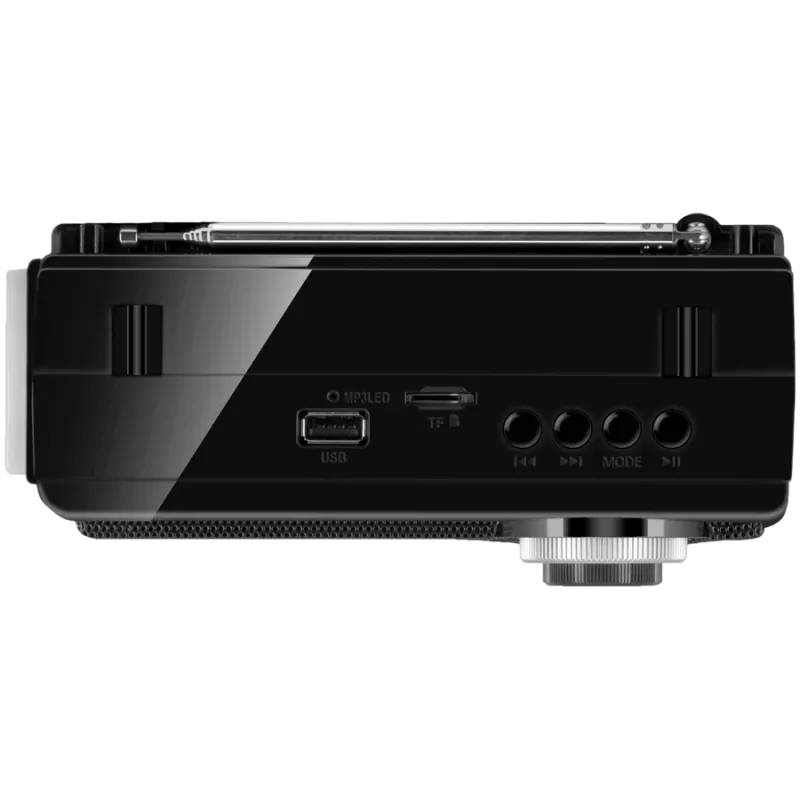 Garsiakalbis SVEN SRP-155, juodas (3W, Bluetooth, FM/AM/SW, USB, microSD, žibintuvėlis, baterija)
