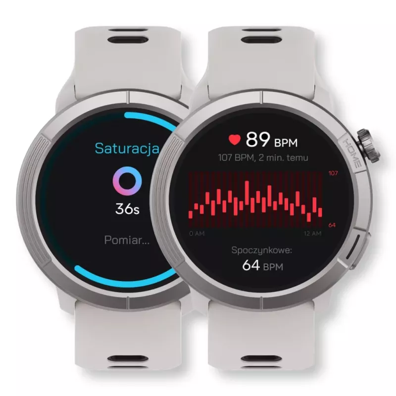 Stelio išmanusis laikrodis Activ Pro GPS modelis STSWA102TN, 46 mm titano korpusas