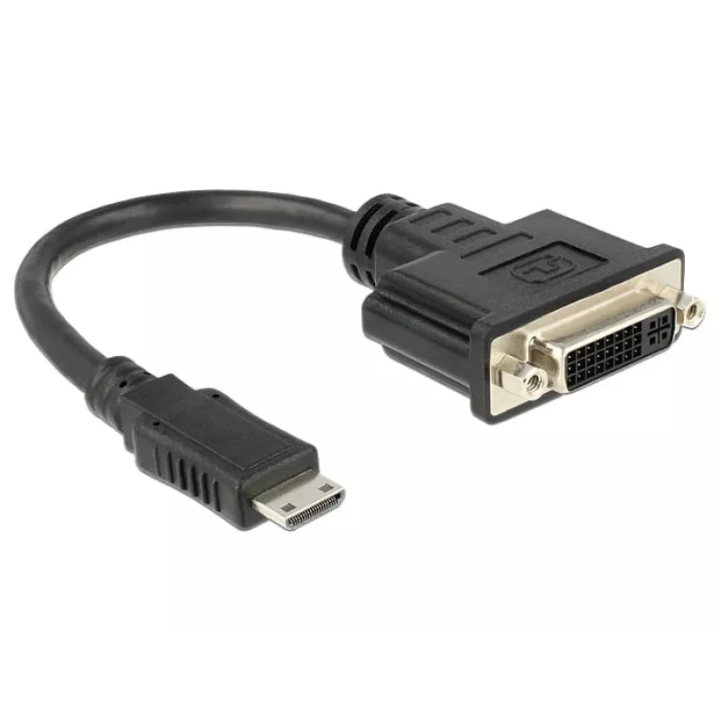 Vaizdo laido adapteris DeLOCK 65564 0,2 m HDMI Type C DVI-D juodas