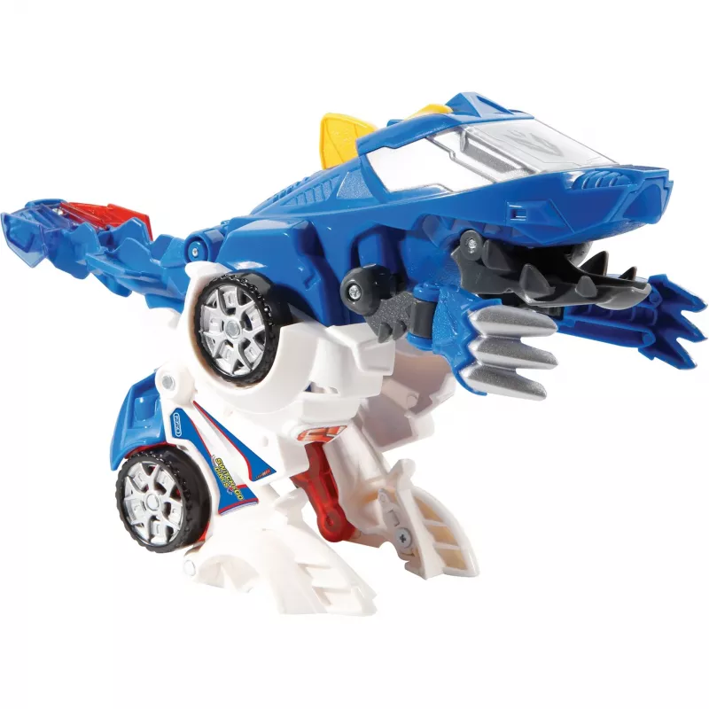 Transformuojantis dinozauras žaislas VTech Switch & Go Dinos Therizinosaurus — elektroninės funkcijos, transformavimo veiksmas