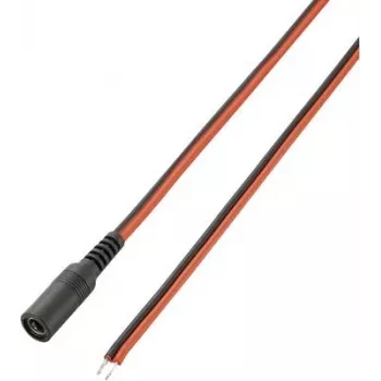 VOLTCRAFT žemos įtampos jungiamasis kabelis, žemos įtampos lizdas - Kabelis, atviras galas 5,5 mm 2,5 mm 5,5 mm 2,5 mm 2 m 1 vnt. (93025c181)