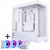 PHANTEKS NV-Serie NV5 MK2 ATX korpusas, grūdintas stiklas, DRGB - matinė balta + Glacier One 360M25 Gen2 DRGB AiO skysčio aušinimas - 360 mm
