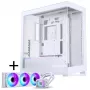 PHANTEKS NV-Serie NV5 MK2 ATX korpusas, grūdintas stiklas, DRGB - matinė balta + Glacier One 360M25 Gen2 DRGB AiO skysčio aušinimas - 360 mm