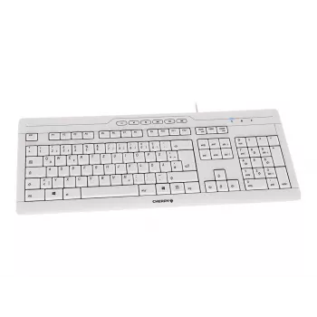 CHERRY STREAM 3.0 klaviatūra Office USB Šveicariška pilka