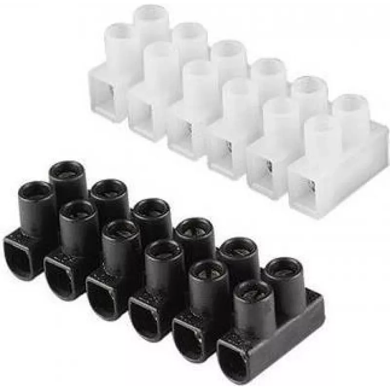 Hama liustrų spaustukas 2,5 mm² gnybtų blokas juodas, baltas