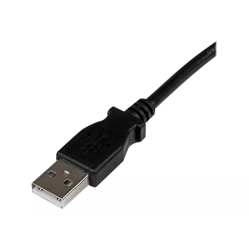 StarTech.com 3 m USB 2.0 A į stačiu kampu B laidas - vyriškas/vyriškas, 3 m, USB A, USB B, USB 2.0, juodas