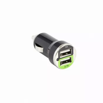 Sbox CC-221B dvigubas USB automobilinis įkroviklis CC-221B gervuogių juodas