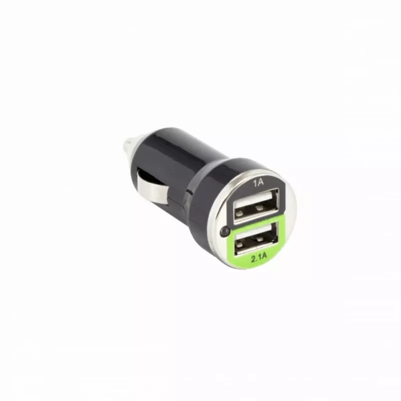 Sbox CC-221B dvigubas USB automobilinis įkroviklis CC-221B gervuogių juodas
