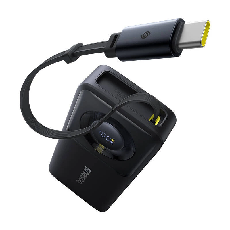 Išorinė baterija Baseus OS Free2Pull 10000mAh 30W + laidas (juoda)