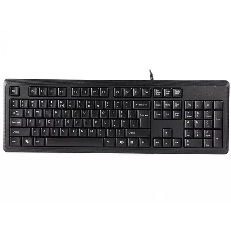 A4Tech KR-92 klaviatūra universali USB QWERTY anglų juoda
