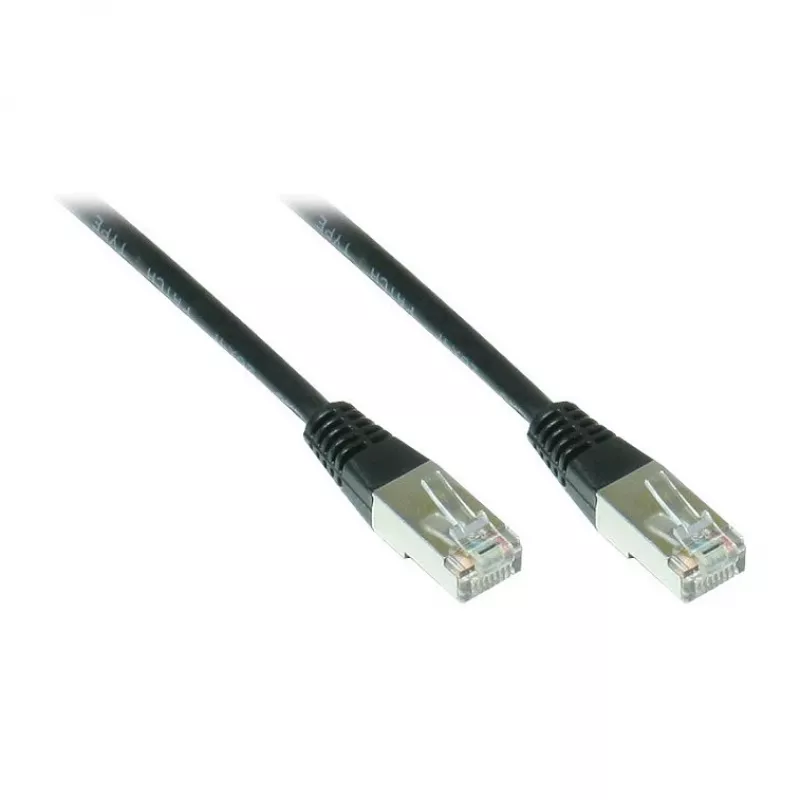 Good Connections Alcasa GOOD CONNECTIONS - Patch-kabelis - RJ-45 (M) - RJ-45 (M) - 0.5 m - SFTP - (Kategorie 5e) - juoda (855S-005)