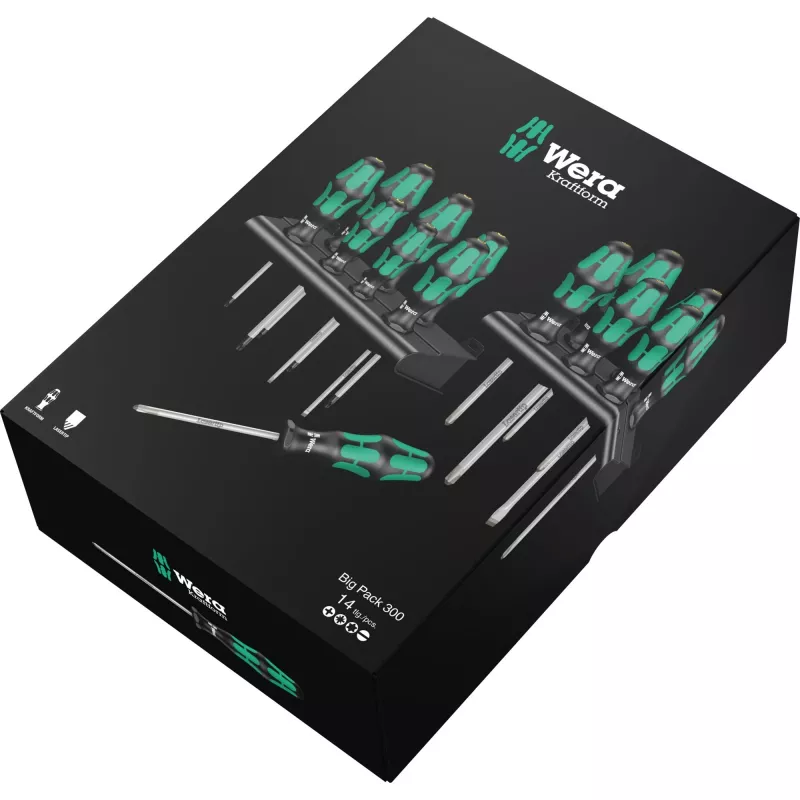 Wera Big Pack 300 rinkinys vienpusiams atsuktuvams