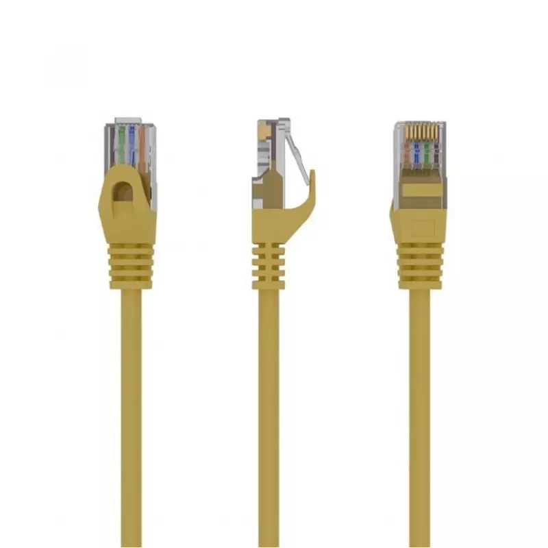 Tinklo kabelis GEMBIRD PP6U-5M/Y — Cat6 U/UTP, RJ-45 į RJ-45, 5 m, geltonas