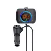 FM siųstuvas SAVIO TR-14 Bluetooth USB, FM 87,6–107,9 MHz, MicroSD, USB-C, 12 V automobilio maitinimas