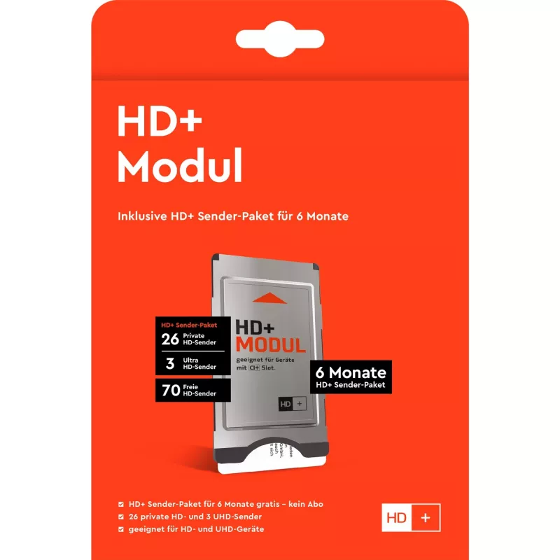 HD plus HD+ Modul inkl. 6 Monate HD+ Sender-Paket