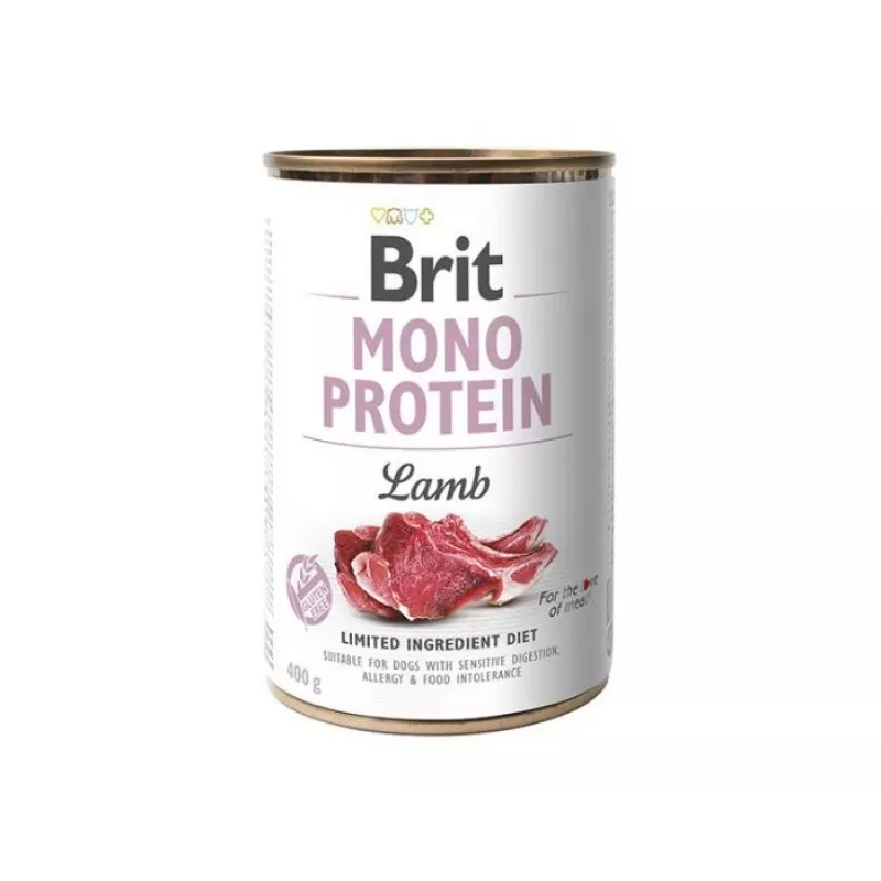 BRIT MONO PROTEIN šlapias šunų maistas Ėriena 400 g