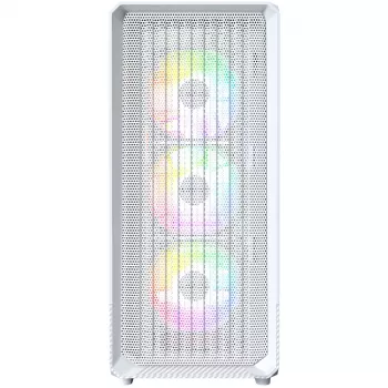 PC korpusas Montech X5 Midi Tower baltas ATX 3x140 mm ventiliatoriai