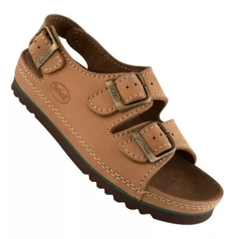 Scholl Air Bag Back Strap Comfortable Sandals Brown 36