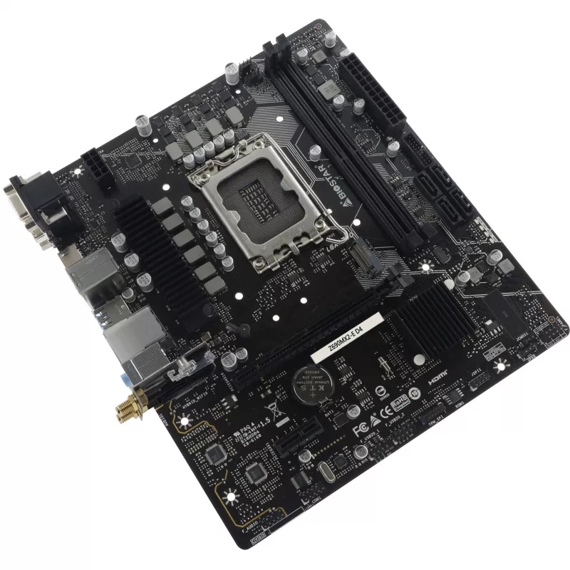 BIOSTAR Z690MX2-E D4 pagrindinė plokštė, micro ATX, Intel Z690, LGA 1700, DDR4, 2x DIMM, 64GB, 2.5Gb LAN, 4x SATA III, 1x M.2