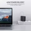 PA-D3 Sieninis įkroviklis 2xUSB Power Delivery (1xUSB+1xUSB C) 5.4A 60W Dynamic Detect