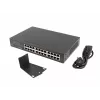 Nevaldomas komutatorius LANBERG RSGE-24 — 24× Gigabit Ethernet 1U, montuojamas į stovą, juodas