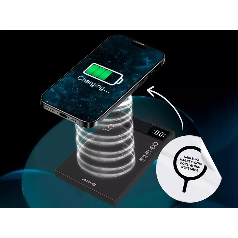 Tracer AirMag1 Lithium Polymer (LiPo) 5000 mAh Wireless charging Juodas