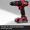 Einhell TE-CD 18/44 Li-i 24000 RPM 1,59 kg Juoda, Raudona