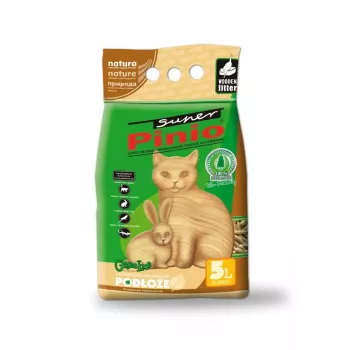 Kačių kraikas CERTECH Super Pinio Natural 5 L — medinės sugeriančios granulės, nesulipantis, nedulkantis