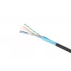 Tinklo kabelis Extralink vytos poros CAT6 FTP (F/UTP) V2 lauko 305M juodas