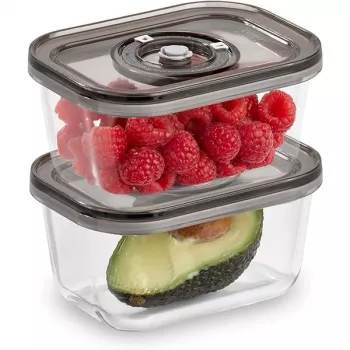 Vakuuminiai indai Caso VacuBoxx Eco-Duo S permatomi, 2 vnt. rinkinys