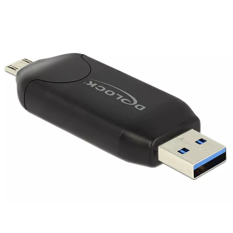 Kortelių skaitytuvas DeLOCK 91734 USB/Micro-USB juodas