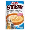Drėgnas kačių skanėstas INABA Ciao Stew Chicken & Scallop maišelis 40 g — be grūdų, suaugusioms, mėsingas