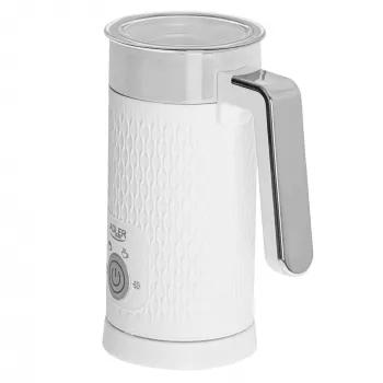Automatinis pieno putotuvas Adler AD 4494 Metallic White — 130 ml putos, 300 ml šildymo, 500 W