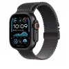 Apple 49 mm juodo titano „Milanese Loop“ vidutinio dydžio dirželis išmaniajam laikrodžiui, juodos spalvos