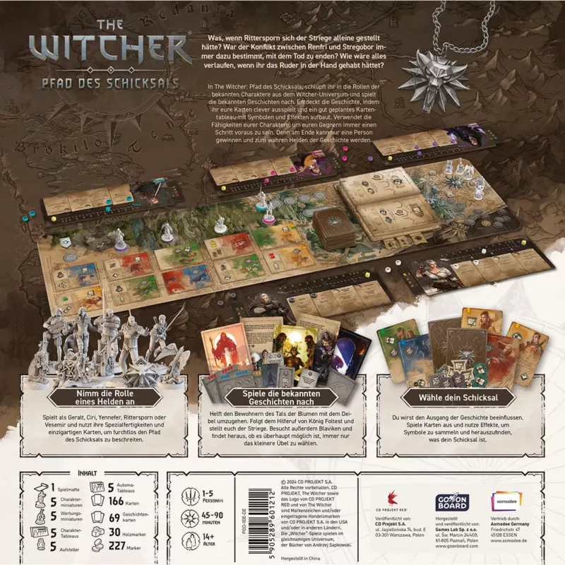 Stalo žaidimas Asmodee The Witcher: Pfad des Schicksals Deluxe Edition – stalo vaidmenų/strategijos žaidimas