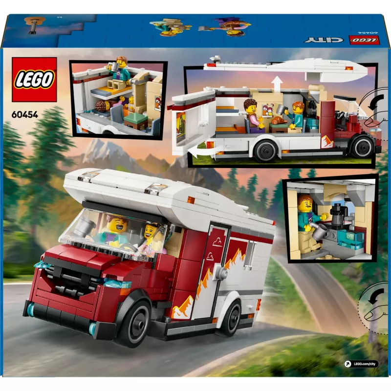 Konstruktorius LEGO City Adventure Camper 60454, 385 detalių, aukštis 80 mm, nuo 6 metų