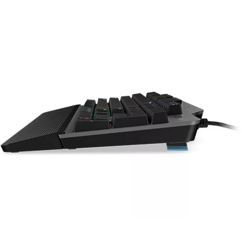 Mechaninė žaidimų klaviatūra „Lenovo Legion K500“ — pilno dydžio 104 klavišų USB, QWERTY JAV anglų k., RGB apšvietimas, pilka / juoda