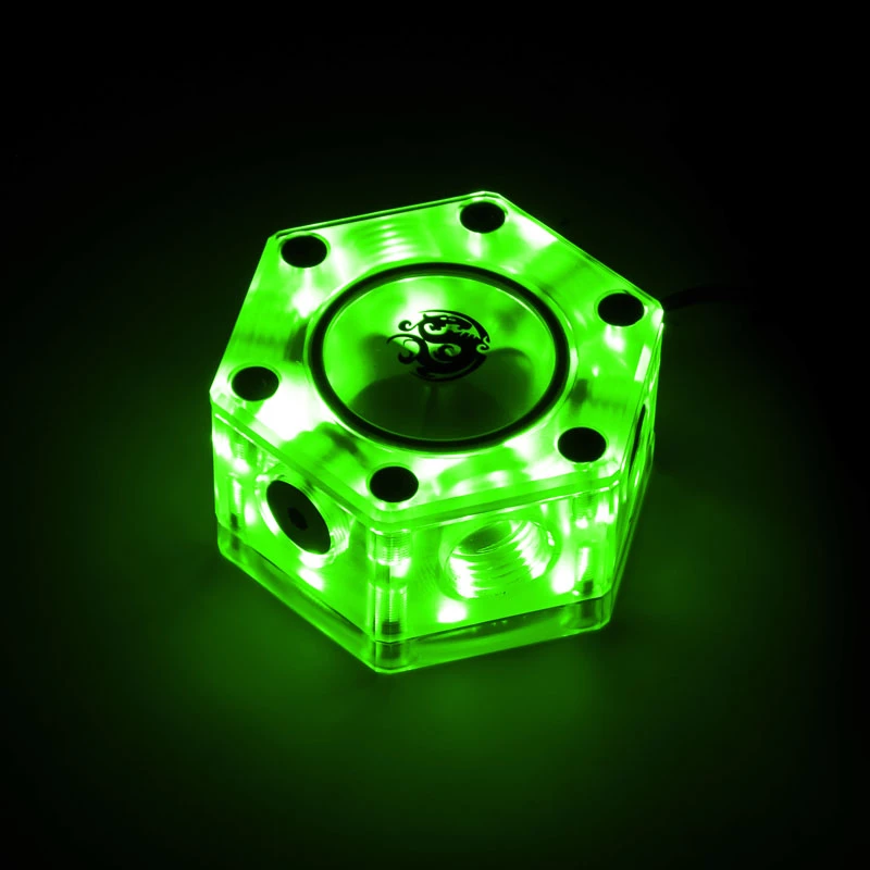 Srauto indikatorius BitsPower Hexagon Flow Indicator-RGB BP-HFI-RGB — RGB apšvietimas, šešiakampis dizainas