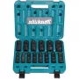 Makita E-16586 smūginis lizdų komplektas Juoda, Žalia