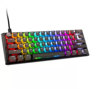 Ducky One 3 Aura Mini klaviatūra, skirta žaidimams, USB, QWERTY, JAV tarptautinis, juoda