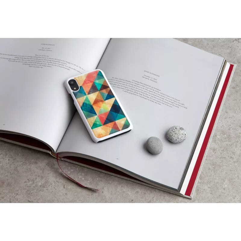 Išmaniojo telefono dėklas iKins, skirtas iPhone XR — Mosaic Juoda apsauginis dangtelis