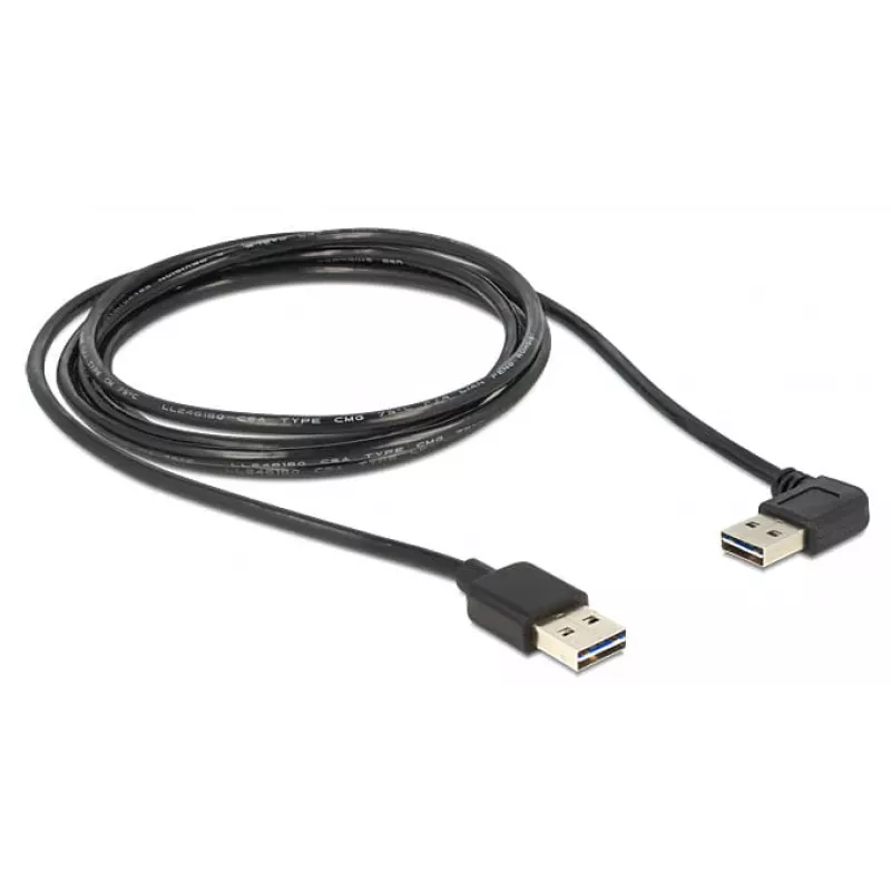 USB kabelis DeLOCK 5 m USB 2.0 A m/m 90°