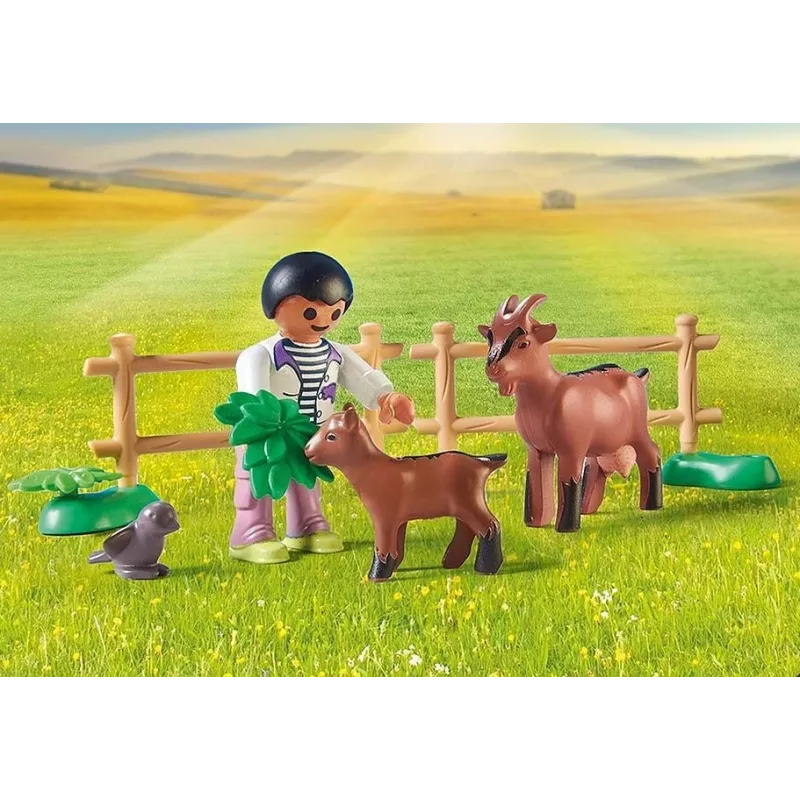 Playmobil 71442 Country: Traktorius su priekaba ir vandens cisterna Šviežias derlius ūkyje Mokymasis apie aplinką Smagus vaizduotės žaidimas