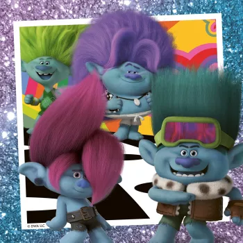 vaikiška dėlionė Trolls 3 (3x 49 dalys)