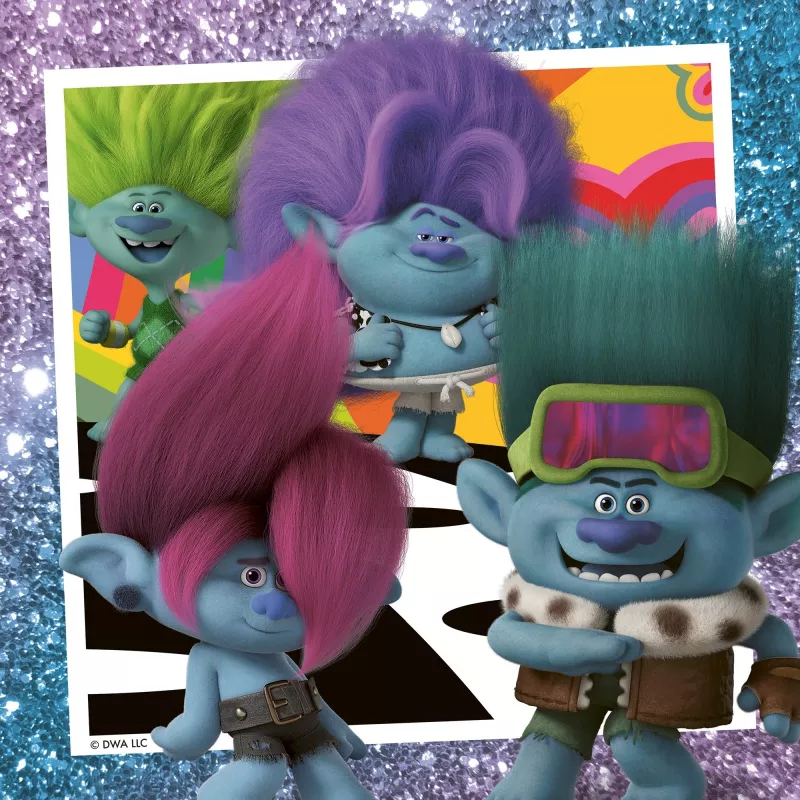 vaikiška dėlionė Trolls 3 (3x 49 dalys)