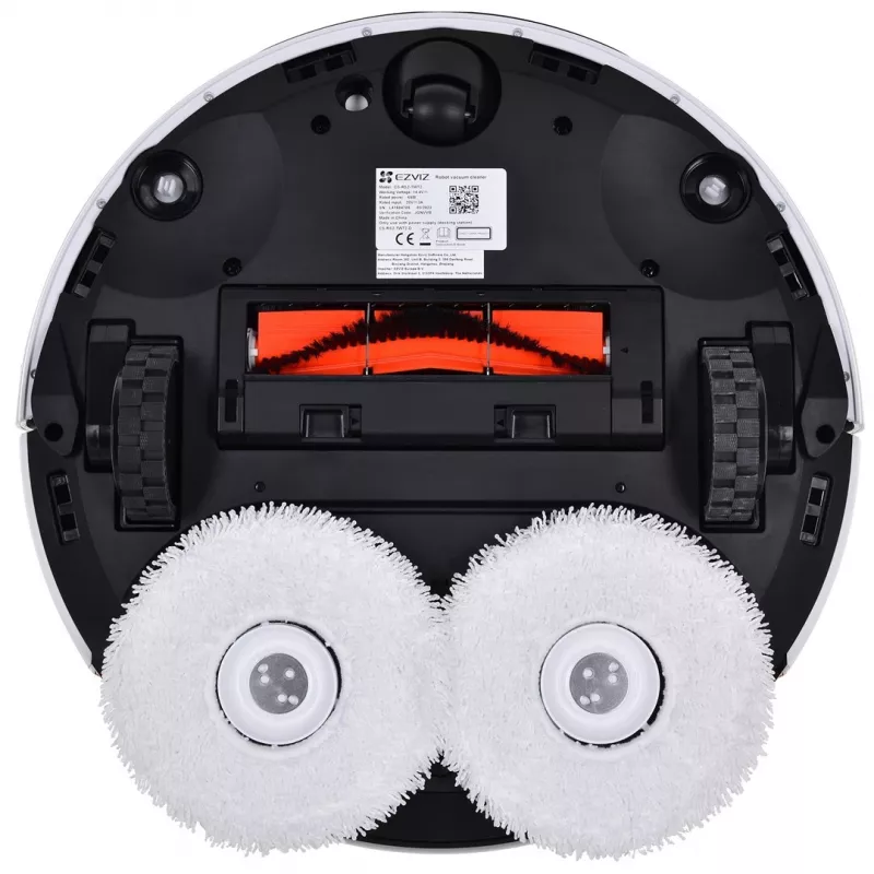 Robotas dulkių siurblys EZVIZ RS2 su kartografavimu, 4000 Pa siurbimo galia, 5200 mAh baterija, 220 min. veikimo laikas, plaunama šluoste, bazinė stotis su 5/5,5 L vandens talpyklomis