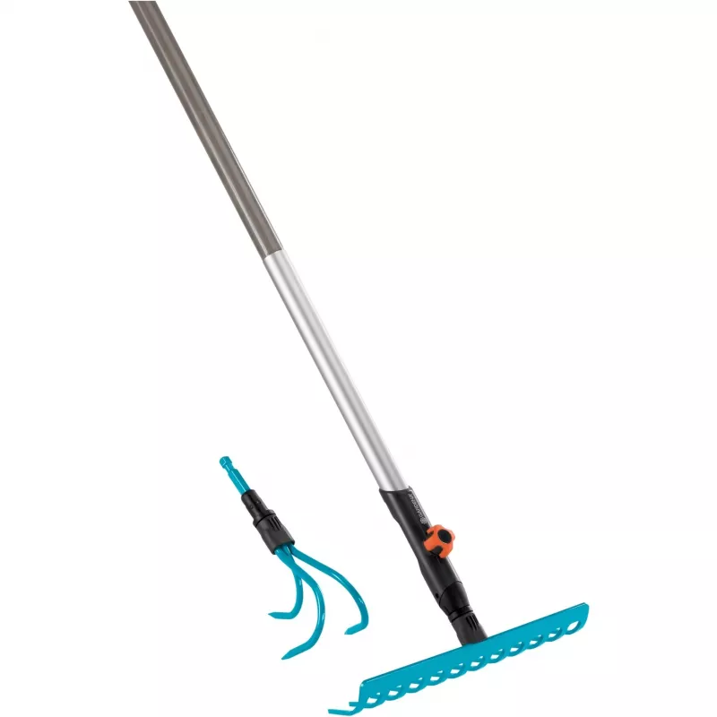 combisystem-cultivator and -rake complete offer (turquoise/Wood, 30cm, 9cm)