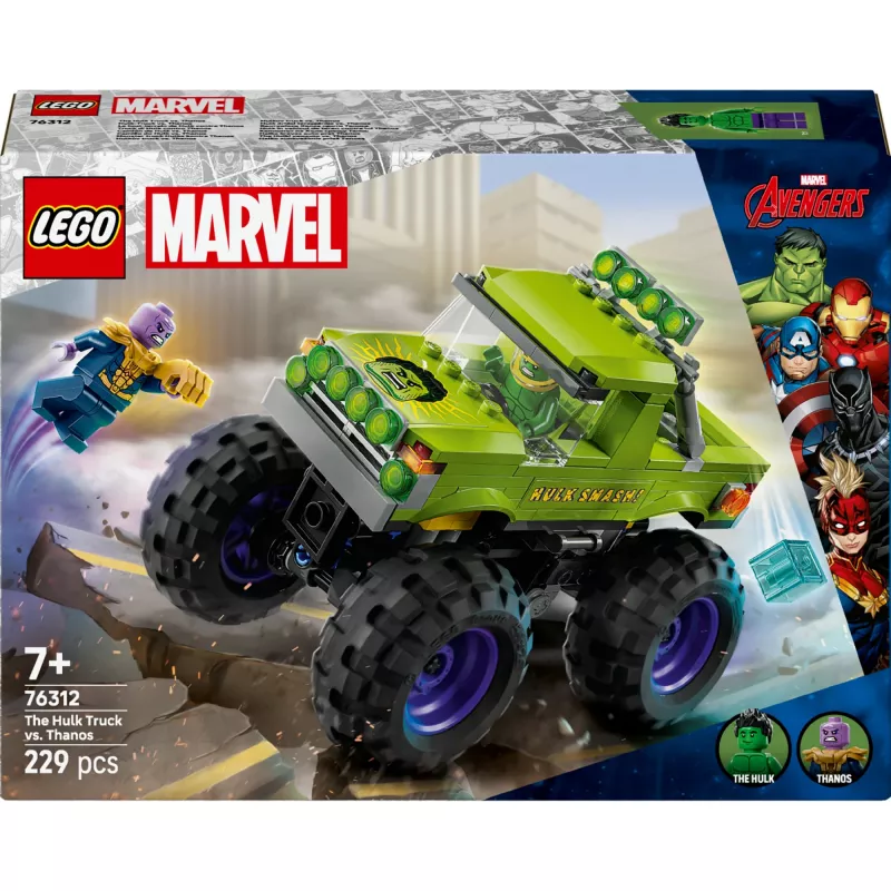 LEGO MARVEL 76312 „Hulk“ sunkvežimis prieš Thanosą