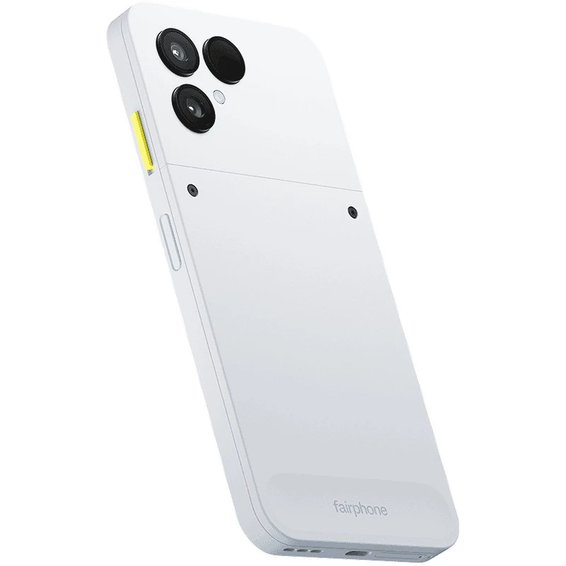 „Fairphone The“ (6 karta) 16 cm (6,31 inch) dviejų SIM kortelių „Android 15“ 5G USB Type-C 8 GB 256 GB 4415 mAh balta