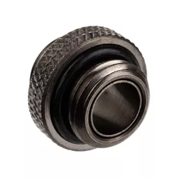 Adapter Alphacool G1/4 AG į G1/4 AG, metalinė kampinė jungtis, juoda